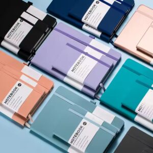 Hardcover High Quality Business Office Lined Personalized Printed Note Book PU Leather Custom A5 Journal Notebook With Logo