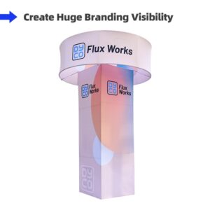 Square Trade Show Tower with Hanging Sign