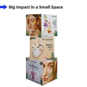 Rotating 3D Fabric Cube Display