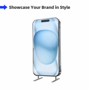 Phone-Shaped Exhibit Stand
