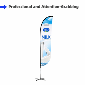 Duplex Printing Convex Flag with Uni-Fit Pole