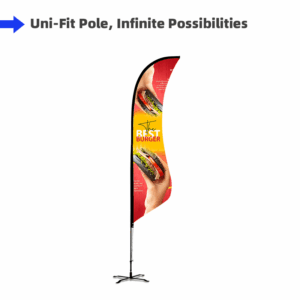 Shark Fin Flag with Uni-Fit Pole