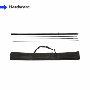 R Shape Advertising Flag Pole&Packing Bag