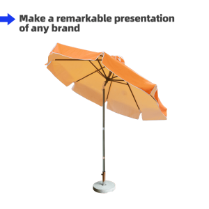 2.7x2.7m Tilting Patio Umbrellas With Valances