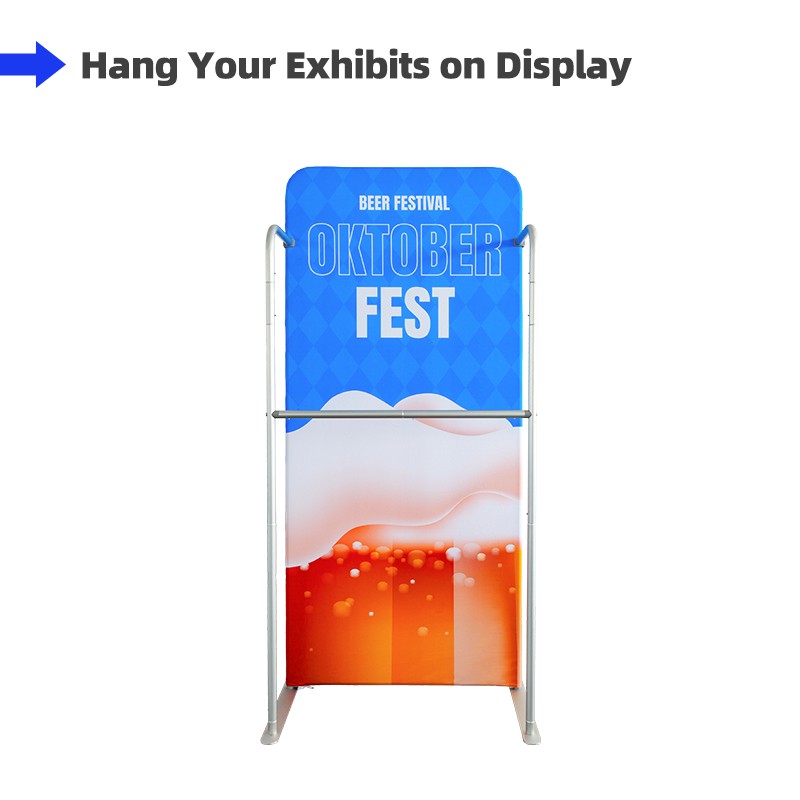 Tension Fabric Stand with Hanging Rail