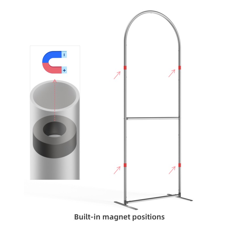 Magnetic Arch Fabric Banner Stand Frame - Image 4