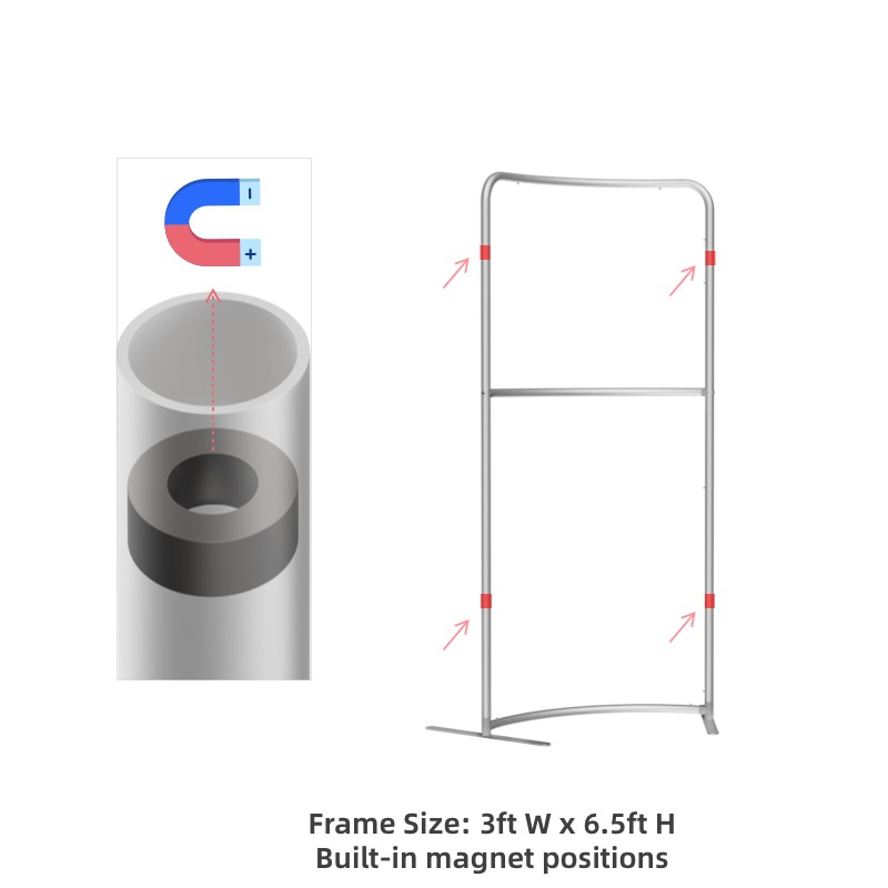 Magnetic Curved Fabric Banner Stand - Image 13