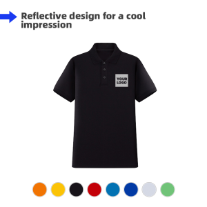 Men's Polo Shirt-Reflective Print