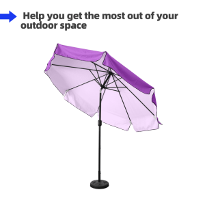 2.7x2.7m Tilting Patio Umbrellas With Valances (Iron Frame)